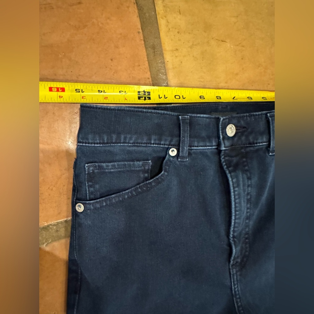 Express slim super high rise size 10 dark wash like new - Picture 5 of 11